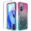 Phone Cases For Motorola G8 G6 G7 G9 G POWER PLUS PLAY E5 E7 EDGE PLUS ONE HYPER FUSION With Clear PC & TPU 2-Layer Blingbling Gradient Color Drop Protection Cover