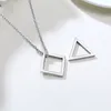 Fashion Punk Silver Color Triangle Triangle Neccani Collana in acciaio inossidabile Pieticoli geometrici Collana maschile Collana maschile