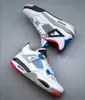 Designer Sneaker 4s Basketbalschoen Sport Running 4 High Quality Retro Navy Militair Zwart Canyou University Blue Red Thunder Bred 5s j4 Trainer