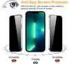 Privacy Screen Protector per iPhone 14 Pro Max 2.5D colla piena completa in vetro di vetro temperato compatibile con 14 14pro 14max 13 12 11 xr xs x 8 7 6s plus