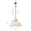 New White Glass Lamps France Country Vintage Chrome Metal Kitchen Living Room Dinning Room Pendant Lamp Popular E27 Chanderlier