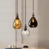 Hanglampen Noordelijke vintage Loft Art Deco Glass Cucurbit Licht LED E27 Hanglamp voor slaapkamer Restaurant Woonkamer Keuken El