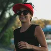 قبعات واسعة الحافة نساء شمس قبعة الحلوى لون فارغة أعلى ناعم ناعم من الشمس قبعات حاجب الصيف في الهواء الطلق دراجة UV حماية Sunshade