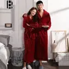 Robe femme femmes corail polaire vêtements de nuit hiver épaissir Kimono peignoir Robe doux Couple flanelle vêtements de nuit maison vêtements 220830