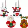 Рождественские украшения UPS Santa Claus Knifes Forks Back Grivewers держатели для карманов мешка снеговика Elk ренайт -вечеринка для дома GC0830