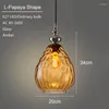 Hanglampen Noordelijke vintage Loft Art Deco Glass Cucurbit Licht LED E27 Hanglamp voor slaapkamer Restaurant Woonkamer Keuken El