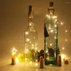 Строки 2м 20LED Wine Bottle Light с пробкой медной проволокой рождественская струна с аккумуляторной гирляндой для свадебной вечеринки