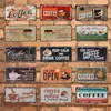 Metal Painting Open and Closed Coffee Bar Metal Sign Wall Art Murals Vintage Tin Poster Shabby Plaque Retro Plates Pub Cafe 3D Home Decoration T220829