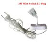 Strings 3m 110V 220V UE Use Plug Power Extension Cord com cabo limpo para chrismtas Holiday Fairy String Lights
