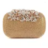 Evening Bags 2022 Women Crossbody Bag Small Messenger Rhinestone Handbag Fashion Flower Diamond Lady Wedding Party Clutches