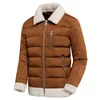 Vestes pour hommes hiver Vintage décontracté daim polaire col chaud épais Parka veste tenue mode sacs classique mâle Plus L220830