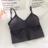 Women's Tanks Pearl Diary Women Cotton Rib Camis Crop Top Adjustable Straps Solid Bra With Cup Summer Hawaiian Beach Detachable Sexy
