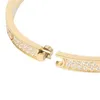 Braccialetti per unghie in argento Bracciale polsino Bracciale in oro Donna Uomo Diamante Gemma Cacciavite Vite Design regalo in acciaio inossidabile di qualità226w