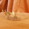 Saç Klipleri Amanda Novias Gelin Meapear Barok Taç Düğün Baş Aksesuarları Altın Atmosfer Yetişkin Kadınlar