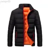 Jackets masculinos 2021 New Men Men Solid Color acolchoado colar de espessura de inverno quente tamanho grande m-5xl l220830
