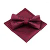 Papillon nero per uomo Papillon pre-legato Papillon da uomo Paisley Floral Brown Tie Suit Accessori all'ingrosso B141