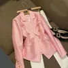 B38 Damkostymer Blazers Tide Brand Högkvalitativ Retro Modedesigner Presbyopic Maze Series Kostymjacka Lion Dubbelknäppt Slim Plus Size Damkläder