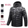 Mens Jackets Men Waterproof Heated Jacket USB Winter Outdoor Electric Heating Jacket Warm Sprot Thermal Coat Clothing Heatable Cotton Jackets 220830