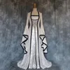 캐주얼 드레스 할로윈 여성 드레스 우아한 복고풍 스타일 중세 단색 트럼펫 코스프레 코스프레 의상 긴 공주 마크로드 #173s