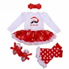 Roupas Define o primeiro natal de natal nascida menina figurmume macacão roupas de bebê vestido flago ano menina bebe roupas crianças vestidos infantis 220905