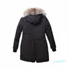 Damskie kanadyjskie kurtki gęsie CG Rossclair Parka Down Goose Płaszcz Coyote Fur Quality Winter