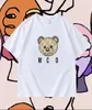 Herr T-shirts 5 Style Bear Print Kortärmad Herr lös Streetwear Kontrast