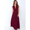 Lässige Kleider sexy Frauen Multiway Wrap Cabrio Boho Maxi Club Rotkleid Verband Langkleid Party Brautjungfern Infinity Robe Longue Femme 220829