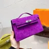 Mini Borsa a tracolla Borsa da donna Borsa a tracolla da donna Moda in pelle nabuk Fibbia in metallo argento Portafoglio con patta a catena rimovibile Quali255m