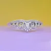 Königlicher Tiara-Ring aus 925er-Sterlingsilber mit Perlen und klarem Zirkonia, modischer Schmuckring im Pandora-Stil für Damen