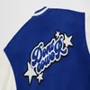 Carta americana toalla chaqueta bordada abrigo hombres s Y2K calle hip hop retro uniforme de béisbol pareja casual todo partido top 220830