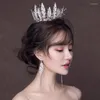 Klipy włosów Amanda novias Bridal Tiara Wedding Crown 2023 Koreańska barokowa dekoracja zestawu atmosfery