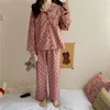 Vêtements de nuit pour femmes Homewear hiver imprimé chérie pyjamas ensemble femmes salon pyjamas vêtements de nuit Pijama Mujer 220830