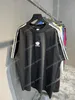 xinxinbuy Uomo Donna Designer tees Paris Spalla fettuccia manica corta Streetwear nero oversize S-2XL