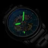 New Men Wristwatches Mechanical Automatic Designer Businesss Watches Stainless Steel Waterproof Luminous Wristwatch for Male High-Quality with Box