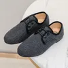First Walkers Lace Shoes For Boys Black Mocha Khaki Velvet Winter Brand Design a spina di pesce Casual Kids Children Size 2135 220830