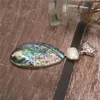 قلادة قلادة طبيعية متعددة الألوان قذيفة قلادة بيضاوية قلادة ديي المجوهرات صنع هدية للمرأة البسيطة الحرف y578
