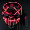 10 Colors Halloween Mask LED Rave Toy Light Up Party Masks The Purge Election Year Great Funny Festival Cosplay Costume Supplies Glow In Dark face sheild sxjul27