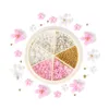 Nagelkonstdekorationer blomma p￤rlor rhinestones manikyr guld silver bollar mikro p￤rla h￶st diy charms tillbeh￶r