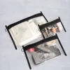 Прозрачная косметическая сумка для женщин Чистая застежка -застежка для макияжа на молнии
