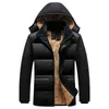 Men's Jackets Winter Cotton Lined Middle-Aged Older Clothing 2022 New Casual Thick Warm Hooded cotton Jacket NBH648 L220830