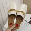 Tasarımcı İlkbahar ve Sonbahar Moda Terlik Kadın Sandalet Basit Çok Yönlü Deri Sıradan Konfor Trend Ofis Ayakkabıları