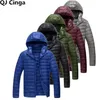Heren Jackets Royal Blue Coat Men Zipper Control Winter Jacket Fashion Parka Jaqueta Plus Size S-5XL Lichtgewicht/warm L220830