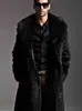 Men's Fur Herfst Winter Heren Jas Grote Revers Bont Lange Mannen Jas Mode Dikker Mannen overjas Heren Kleding 2021 L220830