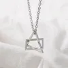 Fashion Punk Silver Color Triangle Triangle Neccani Collana in acciaio inossidabile Pieticoli geometrici Collana maschile Collana maschile