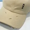 Ball Caps Baseball Cap Summer Fashion Retro Holes Embroidery For Women And Men Sunshade Decoration Casual Hip Hop