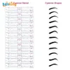 12st/ställa in enstycke Eyebrow Shape Set Tools Stencils Portable Plastic Eyebrow Stencil Card for Women Thrush Model Eye Brow Drawing Tool Makeup