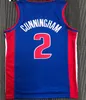 Maillots de basket-ball imprimés chauds Detroit Classic Basketball Jerseys Cade Cunningham Jaden Ivey Saddiq Bey Marvin Bagley III Hamidou Diallo Olynyk Grant Hill