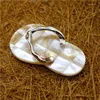 Pendant Necklaces MOP69 Creative Design Slipper Natural White Genuine Shell Jewelry 20 Pieces