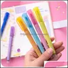 Höjare Highlighters 8 färger Dual Line Fluorescen Pen Glitter Marker Sketch Stationery Highlighter Cute Japanese Drop Delivery Dhjkp