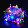 Strängar LED Icicle String Lights Christmas Fairy Garland Street Lamp Outdoor Home For Wedding Party Curtain Garden DIY DECORATION296T